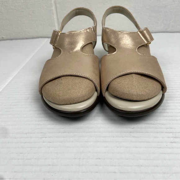 NEW SAS Suntimer Leather Heeled Sandal-Narrow Size 8N in‎ Lusso (Gold) Comfort - Picture 8 of 16